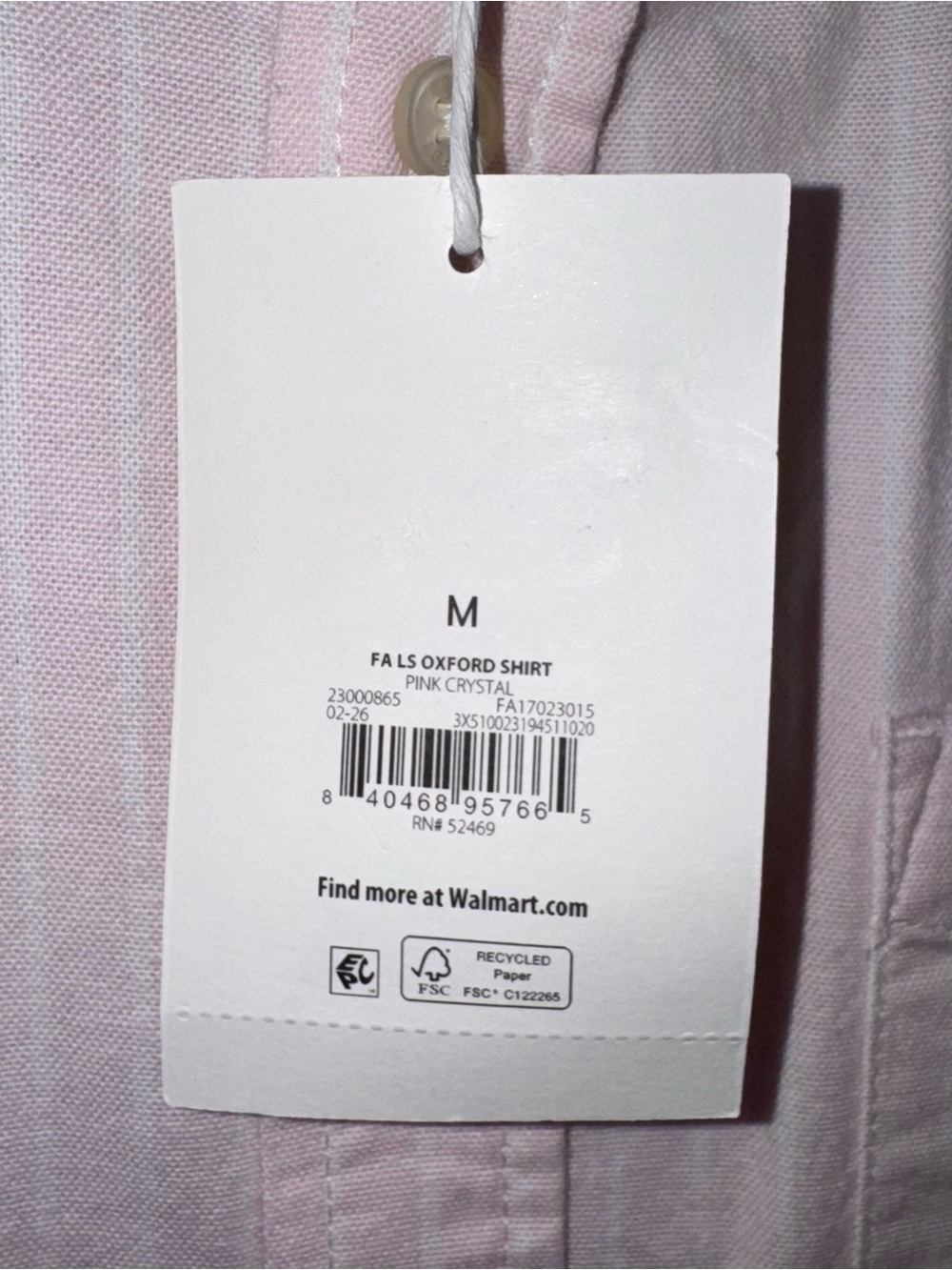 Free Assembly Oxford Shirt Pink Crystal Striped Button Down Cotton Spandex M NWT - Picture 12 of 16